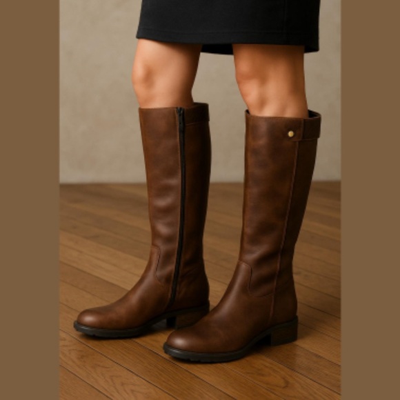 Rockport Shoes - Rockport Tall Leather Boots Brown Size 9